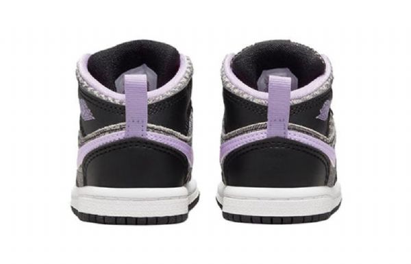Nike Air Jordan 1 Mid Tops Se Td Retro Basketball Sko Til Børn Sort