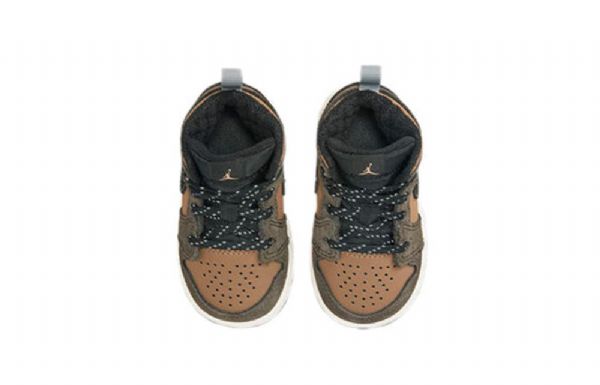 Nike Air Jordan 1 Mid Tops Se Td Sko Til Børn Brun