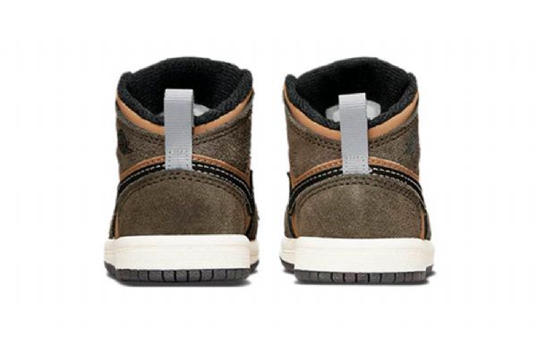 Nike Air Jordan 1 Mid Tops Se Td Sko Til Børn Brun