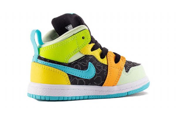 Nike Air Jordan 1 Mid Tops Se Td Sko Til Børn Flerfarvet