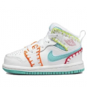 Nike Air Jordan 1 Mid Tops Se Td Sko Til Børn Flerfarvet