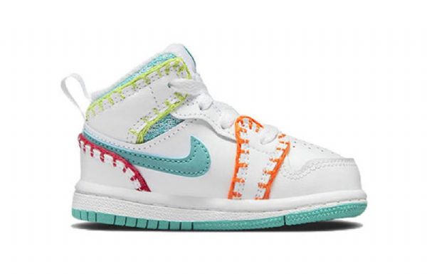 Nike Air Jordan 1 Mid Tops Se Td Sko Til Børn Flerfarvet