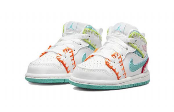 Nike Air Jordan 1 Mid Tops Se Td Sko Til Børn Flerfarvet