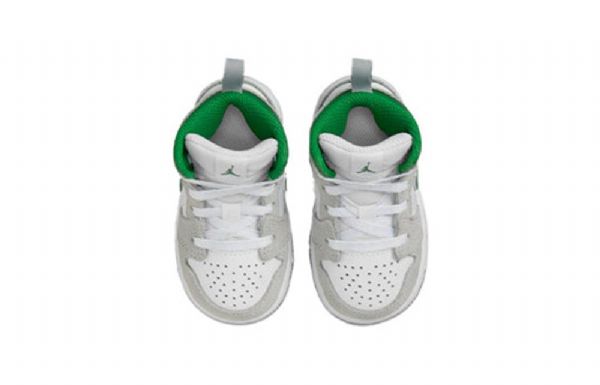 Nike Air Jordan 1 Mid Tops Se Td Sko Til Børn Grå Grøn