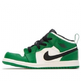 Nike Air Jordan 1 Mid Tops Se Td Sko Til Børn Grøn