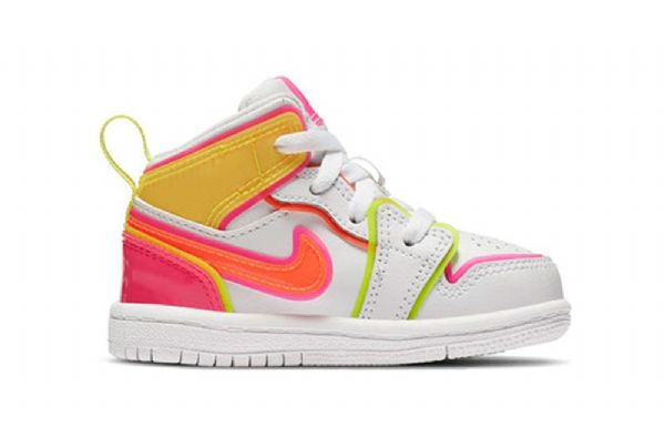 Nike Air Jordan 1 Mid Tops Se Td Sko Til Børn Hvid