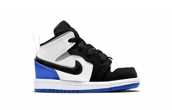 Nike Air Jordan 1 Mid Tops Se Td Sko Til Børn Kongeblå Sort