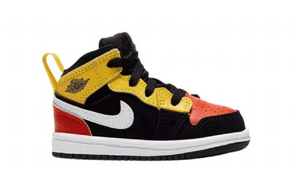 Nike Air Jordan 1 Mid Tops Se Td Sko Til Børn Orange