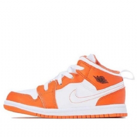 Nike Air Jordan 1 Mid Tops Se Td Sko Til Børn Orange