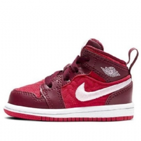Nike Air Jordan 1 Mid Tops Se Td Sko Til Børn Rød