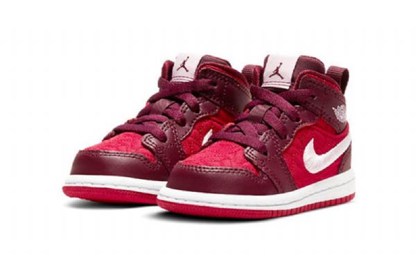 Nike Air Jordan 1 Mid Tops Se Td Sko Til Børn Rød