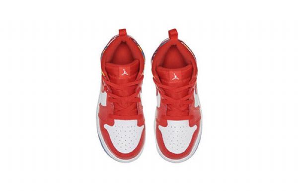 Nike Air Jordan 1 Mid Tops Se Td Sko Til Børn Rød Hvid