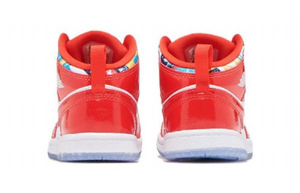 Nike Air Jordan 1 Mid Tops Se Td Sko Til Børn Rød Hvid