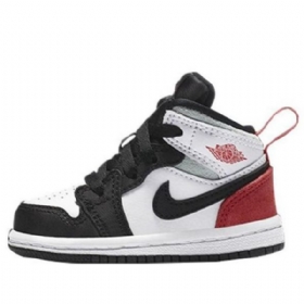 Nike Air Jordan 1 Mid Tops Se Td Sko Til Børn Rød Sort