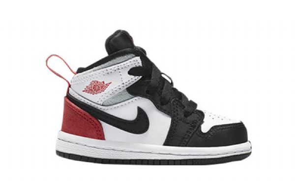 Nike Air Jordan 1 Mid Tops Se Td Sko Til Børn Rød Sort