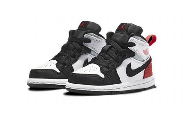 Nike Air Jordan 1 Mid Tops Se Td Sko Til Børn Rød Sort