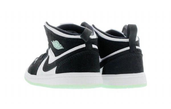 Nike Air Jordan 1 Mid Tops Se Td Sko Til Børn Sort Grøn Rød