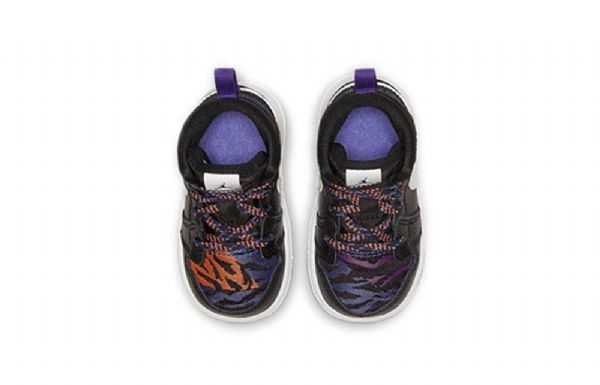 Nike Air Jordan 1 Mid Tops Se Td Sko Til Børn Sort Lilla