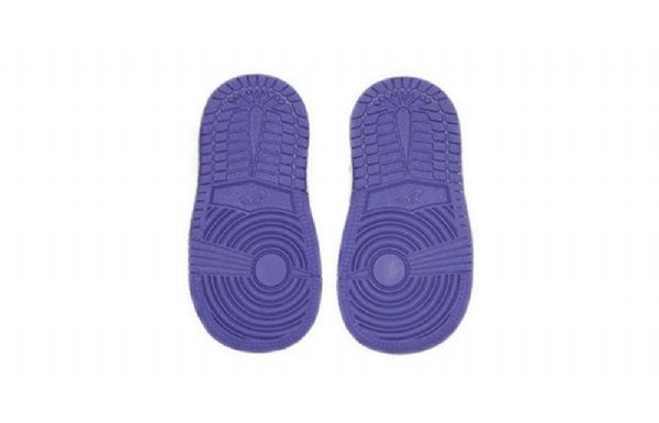 Nike Air Jordan 1 Mid Tops Se Td Sko Til Børn Sort Lilla