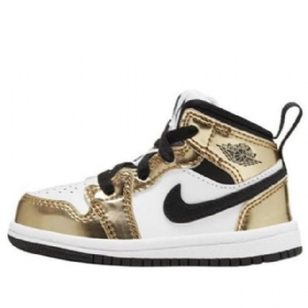 Nike Air Jordan 1 Mid Tops Se Td Sko Til Mænd Guld