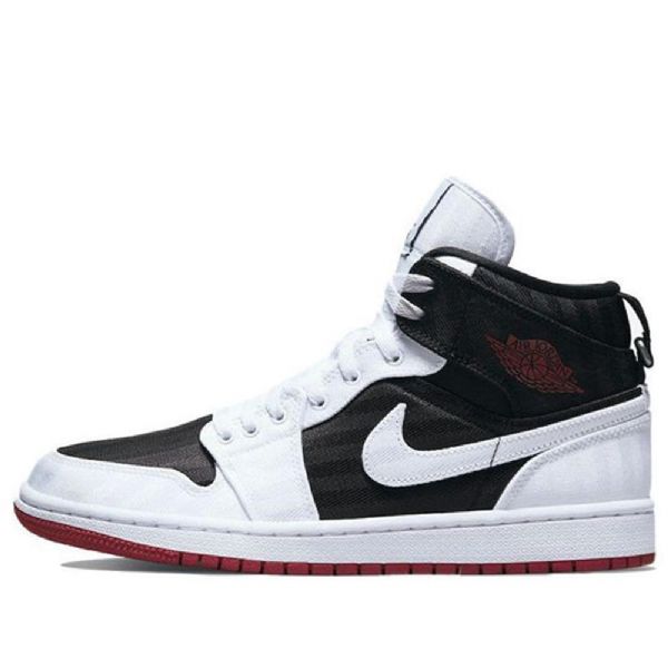 Nike Air Jordan 1 Mid Tops Se Utility Retro Basketball Sko Til Damer Hvid Sort Rød