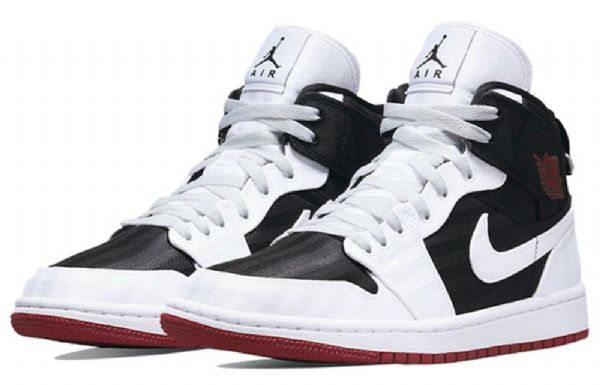 Nike Air Jordan 1 Mid Tops Se Utility Retro Basketball Sko Til Damer Hvid Sort Rød