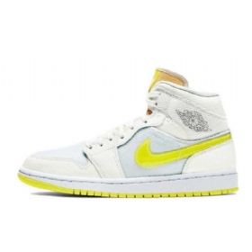 Nike Air Jordan 1 Mid Tops Se Voltage Sko Til Mænd Gul