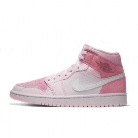 Nike Air Jordan 1 Mid Tops Shades Of Summer Sko Til Mænd Lyserød