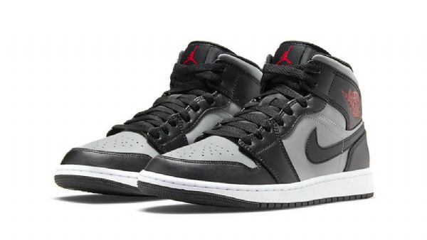 Nike Air Jordan 1 Mid Tops Shadow Sko Til Damer Sort Grå