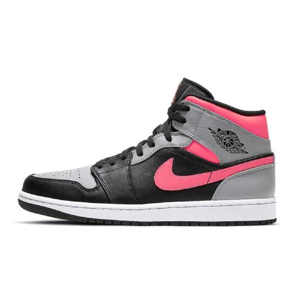Nike Air Jordan 1 Mid Tops Shadow Sko Til Mænd Lyserød