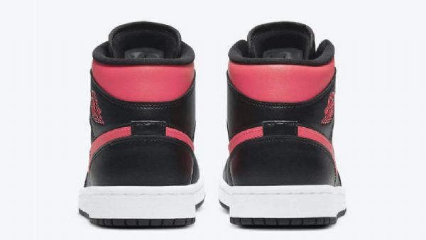 Nike Air Jordan 1 Mid Tops Sirene Sko Til Mænd Sort Rød