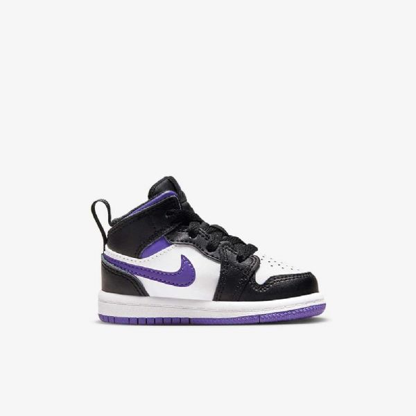 Nike Air Jordan 1 Mid Tops Sko Til Børn Gul Sort