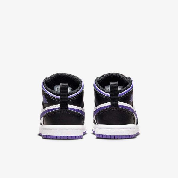 Nike Air Jordan 1 Mid Tops Sko Til Børn Gul Sort