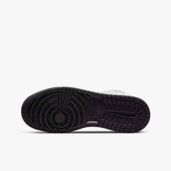 Nike Air Jordan 1 Mid Tops Sko Til Børn Hvid Sort