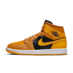 Nike Air Jordan 1 Mid Tops Sko Til Damer Gul Guld