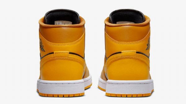 Nike Air Jordan 1 Mid Tops Sko Til Damer Gul Guld