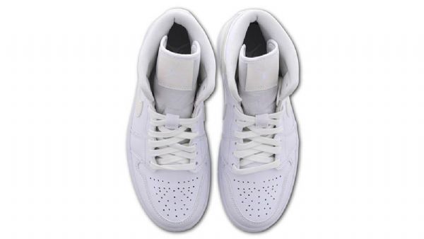 Nike Air Jordan Air 1 Mid Tops Sko Til Damer Hvid