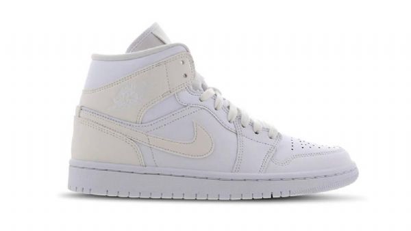 Nike Air Jordan Air 1 Mid Tops Sko Til Damer Hvid