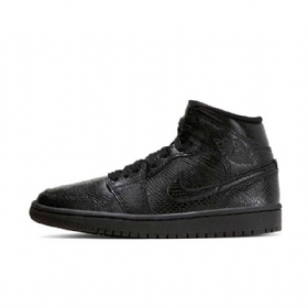 Nike Air Jordan 1 Mid Tops Sko Til Damer Sort