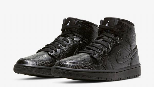 Nike Air Jordan 1 Mid Tops Sko Til Damer Sort