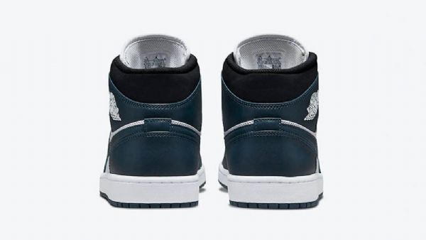 Nike Air Jordan 1 Mid Tops Sko Til Mænd Dark Mørkeblå Hvid