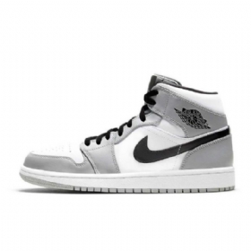 Nike Air Jordan 1 Mid Tops Sko Til Mænd Grå