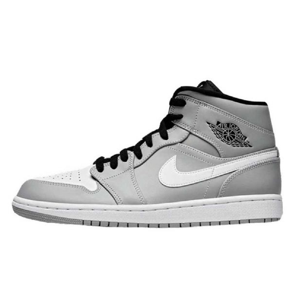 Nike Air Jordan 1 Mid Tops Sko Til Mænd Grå