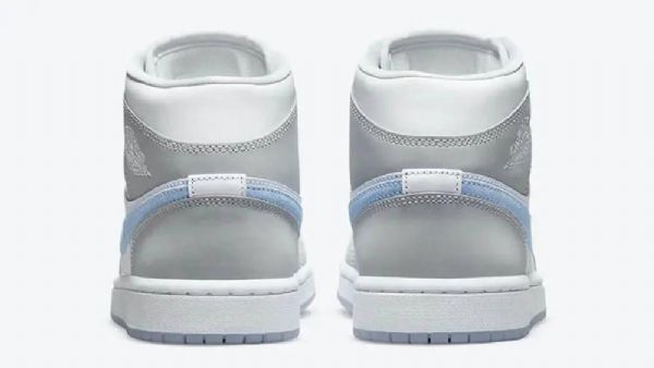 Nike Air Jordan 1 Mid Tops Sko Til Mænd Grå Blå
