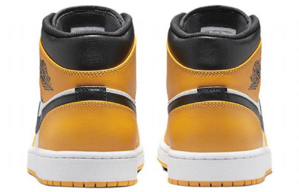 Nike Air Jordan 1 Mid Tops Sko Til Mænd Gul