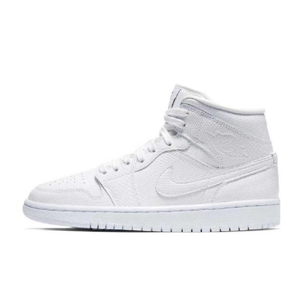 Nike Air Jordan 1 Mid Tops Sko Til Mænd Hvid