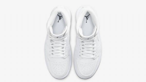 Nike Air Jordan 1 Mid Tops Sko Til Mænd Hvid