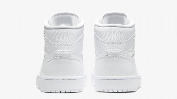 Nike Air Jordan 1 Mid Tops Sko Til Mænd Hvid