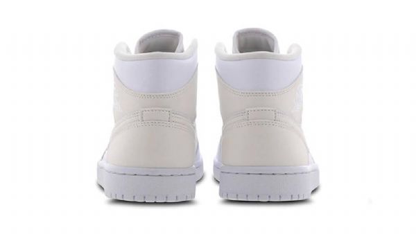 Nike Air Jordan Air 1 Mid Tops Sko Til Mænd Hvid