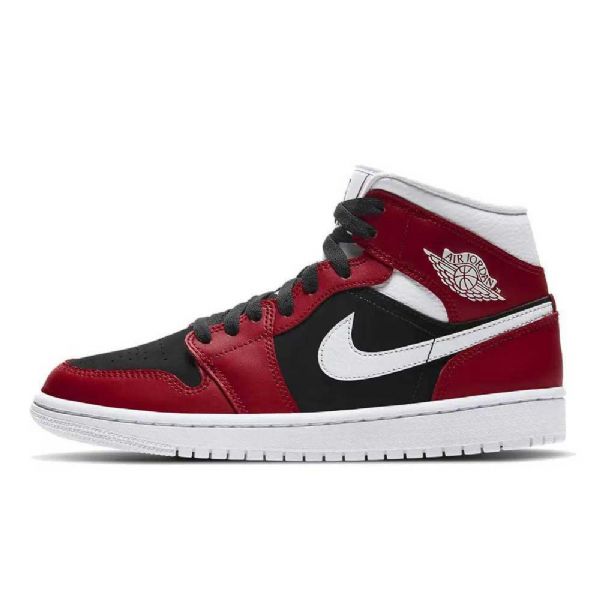 Nike Air Jordan 1 Mid Tops Sko Til Mænd Rød Sort
